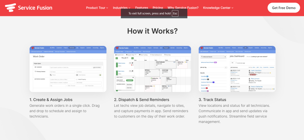 Service Fusion UI