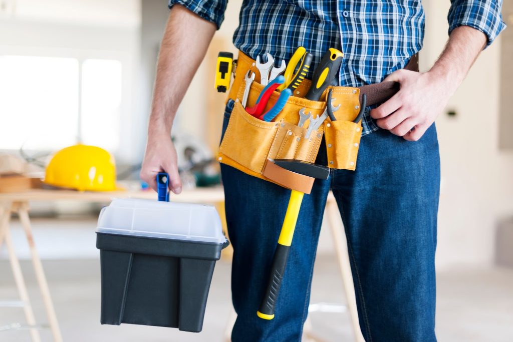 man working in construction