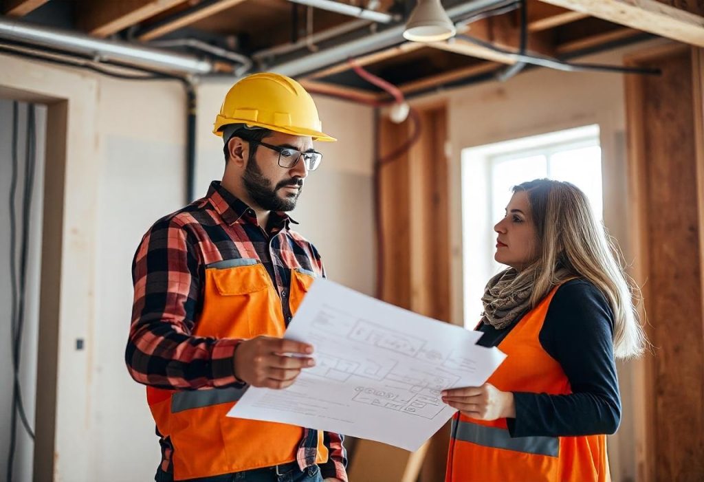 Electrical contractors working